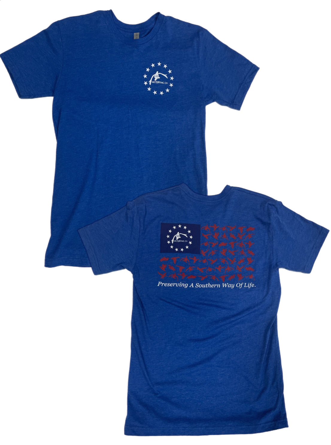 Blue Waterfowl Flag Tee