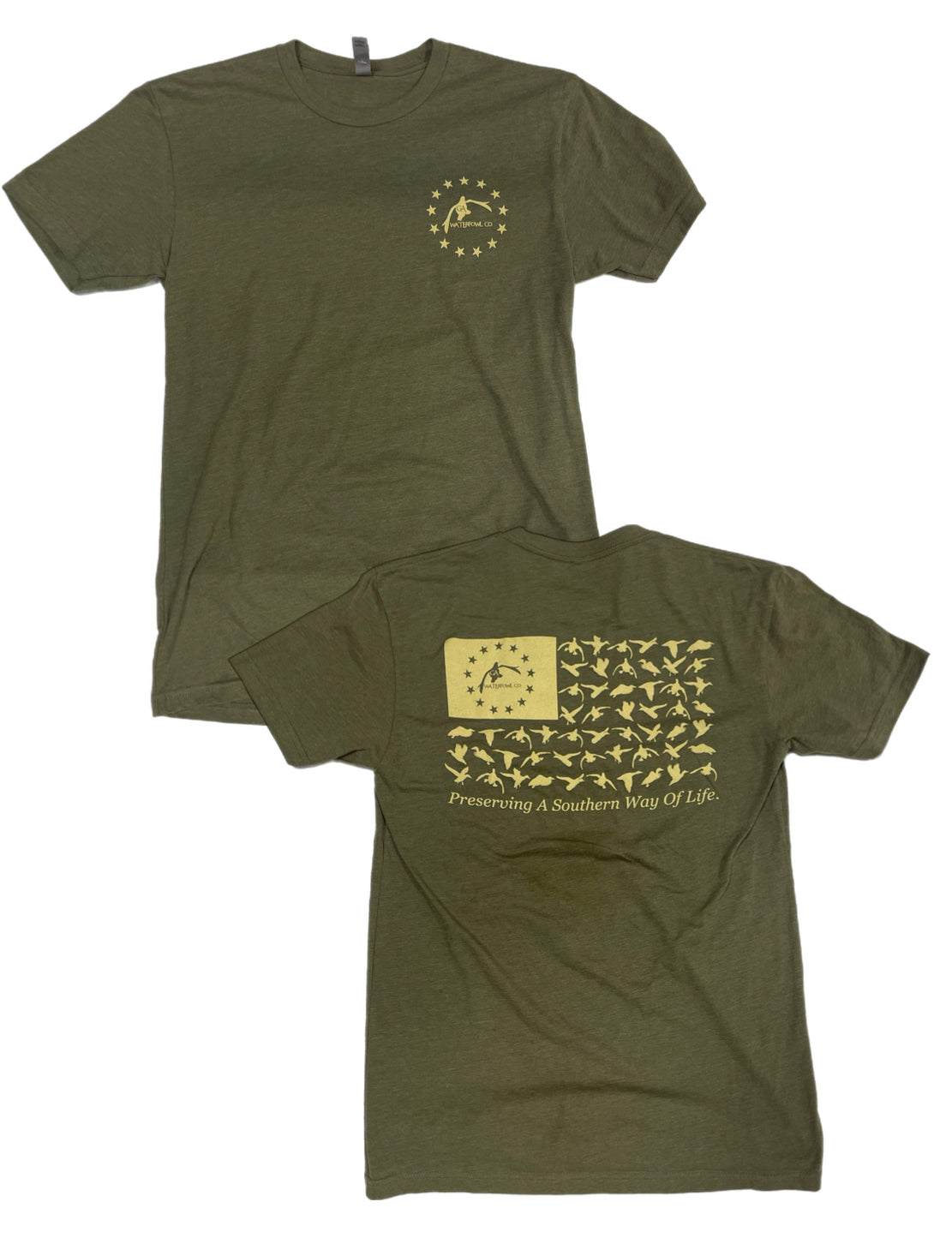 Green Waterfowl Flag Tee
